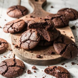 Healthy Chocolate Crinkle Cookies