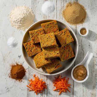 Almond Flour Carrot Cake Bars
