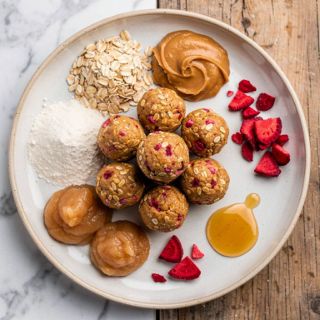 Peanut Butter and Jelly Protein Balls
