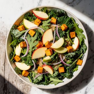Fall Harvest Salad (gluten-free, oil-free)