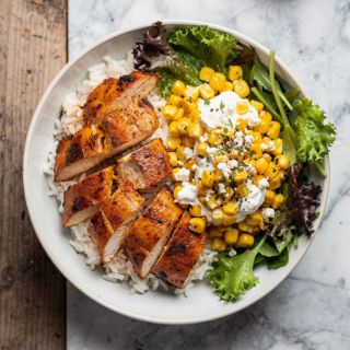 Street Corn Chicken Rice Bowl