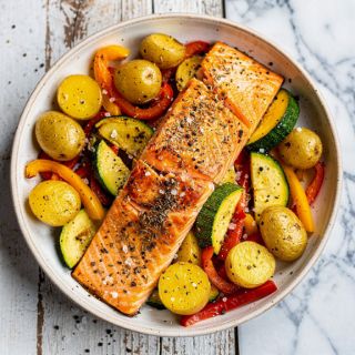 Sheet Pan Salmon and Veggies