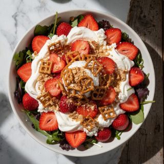 High-Protein Strawberry Pretzel Salad Bowl