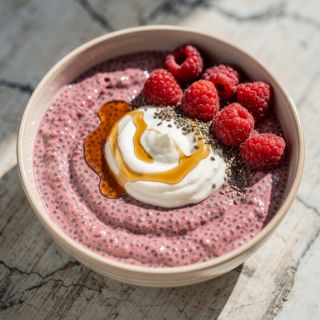 Creamy Raspberry Chia Pudding (dairy free!)