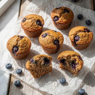 Moist Blueberry Muffins (gluten-free!)