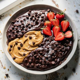 Chocolate Peanut Butter Strawberry Bark